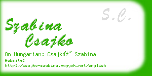 szabina csajko business card